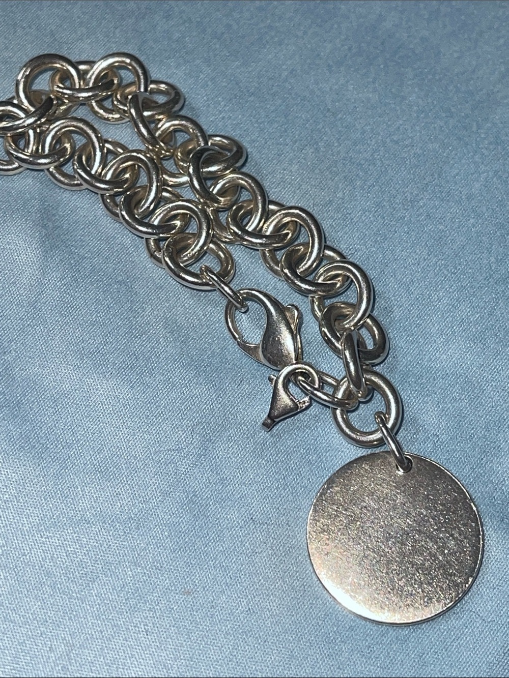 Tiffany & Co. Silver Round Tag Link Bracelet - Picture 4 of 4